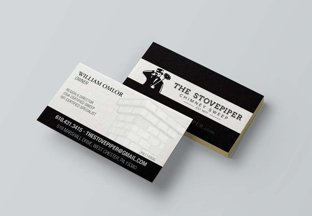 The Stovepiper Chimney Sweep business card