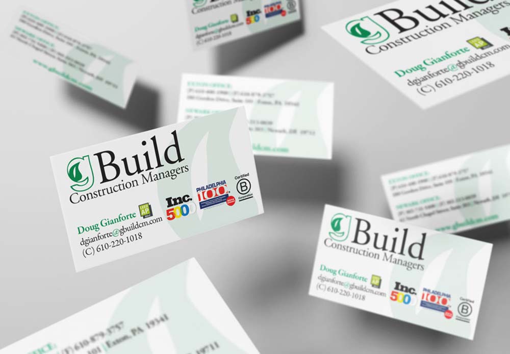 Build Construction Managers business card